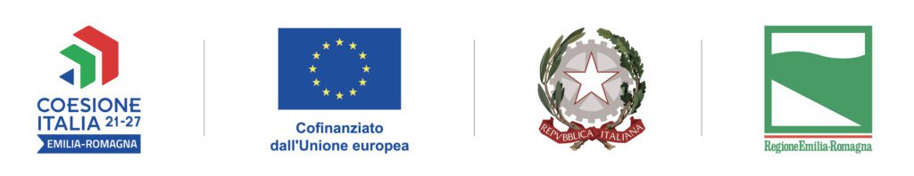 Loghi Coesione Italia 21-27 Emilia-Romagna Unione Europea Repubblica Italiana Regione Emilia-Romagna