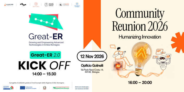 Community Reunion Almacube 2026 e kick-off Great-ER 2.0